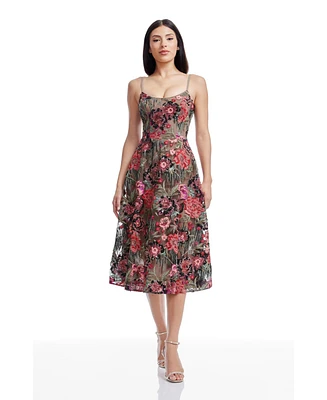 Dress the Population Women's Uma Sleeveless Fit & Flare