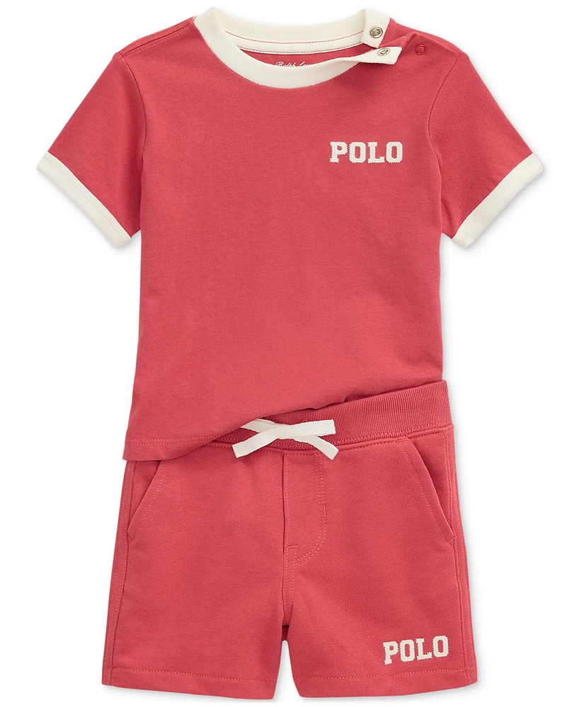 Polo Ralph Lauren Baby Boys Jersey Tee & French Terry Short Set
