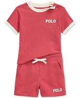 Polo Ralph Lauren Baby Boys Jersey Tee & French Terry Short Set