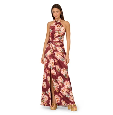 Adrianna Women's Sleeveless Halter A-Line Dress
