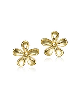 14K Gold Plated Flower Earrings