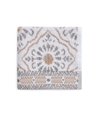 John Robshaw Rangila Cotton Washcloth, 12" x 12"