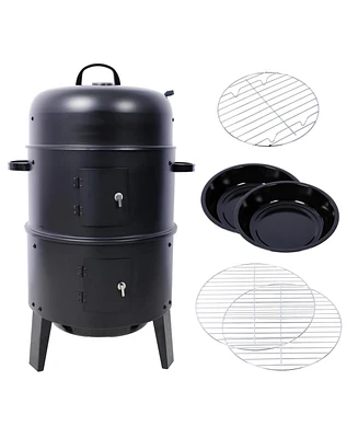 Charcoal Smoker Grill - 16" Vertical Bbq