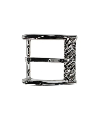Trafalgar Men's 40mm Solid Brass Basketweave Design Italian Harness Belt Buckle