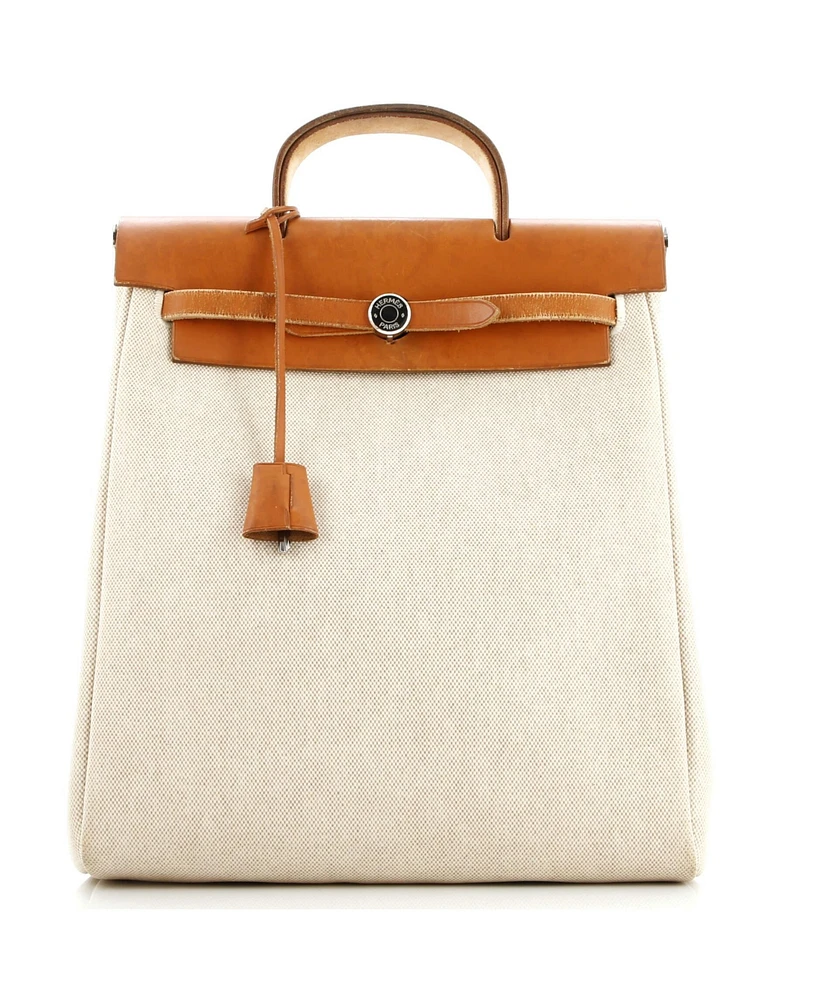 Pre-Owned Hermes Herbag A Dos Backpack Toile