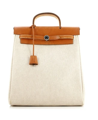 Pre-Owned Hermes Herbag A Dos Backpack Toile