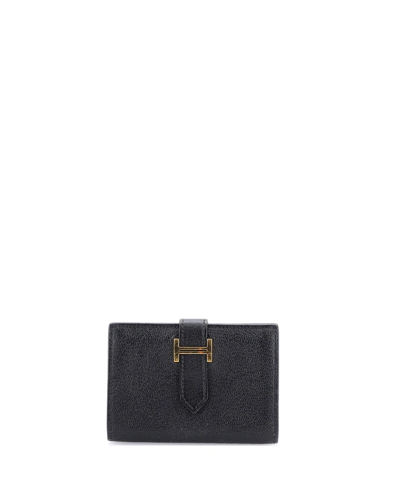 Pre-Owned Hermes Bearn Card Case Chevre Mysore