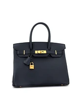 Pre-Owned Hermes Birkin 30 Handbag Epsom with Rose Gold Hardware