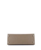 Pre-Owned Hermes Kelly 28 Handbag Grey Epsom with Palladium Hardware