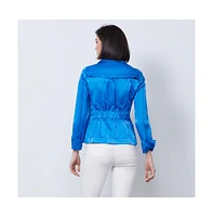 Etcetera Women's Tailored Metallic Cotton Jacket Crete