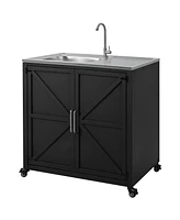 Outdoor Kitchen Sink Station with Cabinet