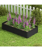 Galvanized Raised Garden Bed - 6x3x1.5ft, 36" Tall
