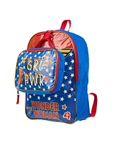 Dc Comic Book Wonder Woman Backpack & Lunch Box Set