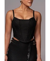 Jluxlabel Women's Textured Harley Corset Top