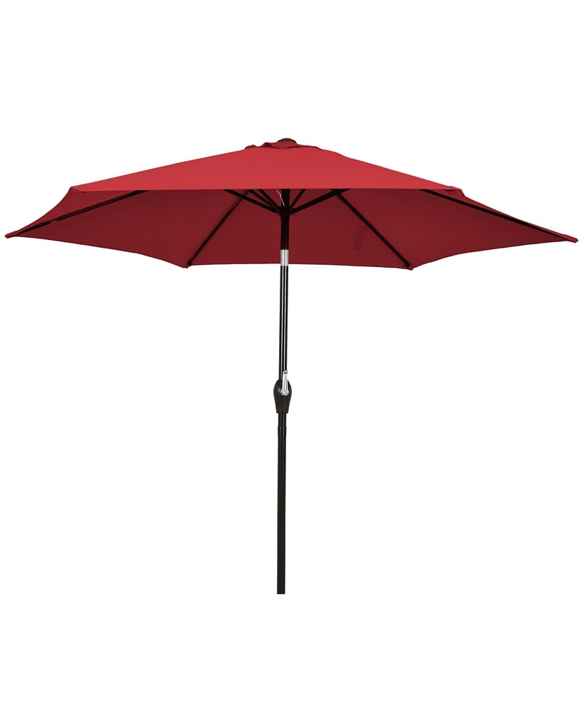 10 Feet Outdoor Patio Umbrella with Tilt Adjustment and Crank