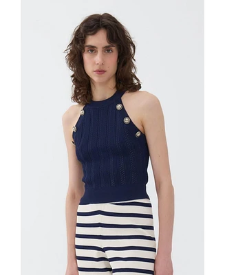 Nocturne Women's Halter Neck Knit Top