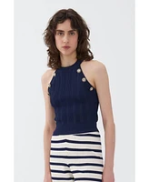 Nocturne Women's Halter Neck Knit Top