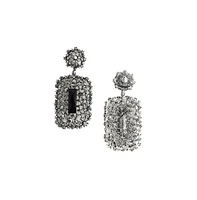 Sohi Stone Intricate Cluster Geometric Drop Earrings