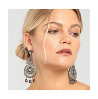 Sohi Gold-Plated Stone Drop Earrings