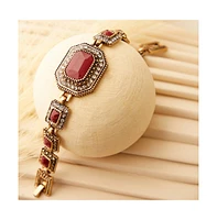 Sohi Gold-Plated Stone Bracelet