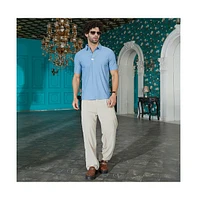 Campus Sutra Men's Powder Blue Seamless Waffle Polo T-Shirt