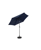9FT Outdoor Patio Umbrella - Tilt & Crank, Navy Blue