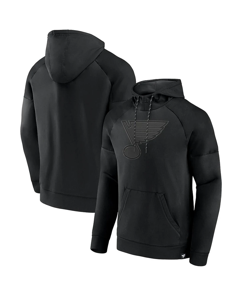 Fanatics Men's St. Louis Blues Black Ice Defender Raglan Pullover Hoodie