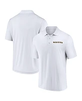 Fanatics Men's White Baltimore Ravens Lockup Polo Shirt