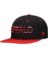 Fanatics Men's Black/Red Buffalo Sabres Alternate Logo Snapback Hat