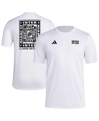 Adidas Men's White Inter Miami Cf Local Wrap T-Shirt