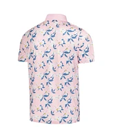 Puma Men's Pink Arnold Palmer Invitational Springs Floral Polo Shirt