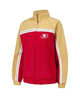 G-iii 4Her by Carl Banks Women's Scarlet San Francisco 49ers Post Game Full-Zip Track Jacket
