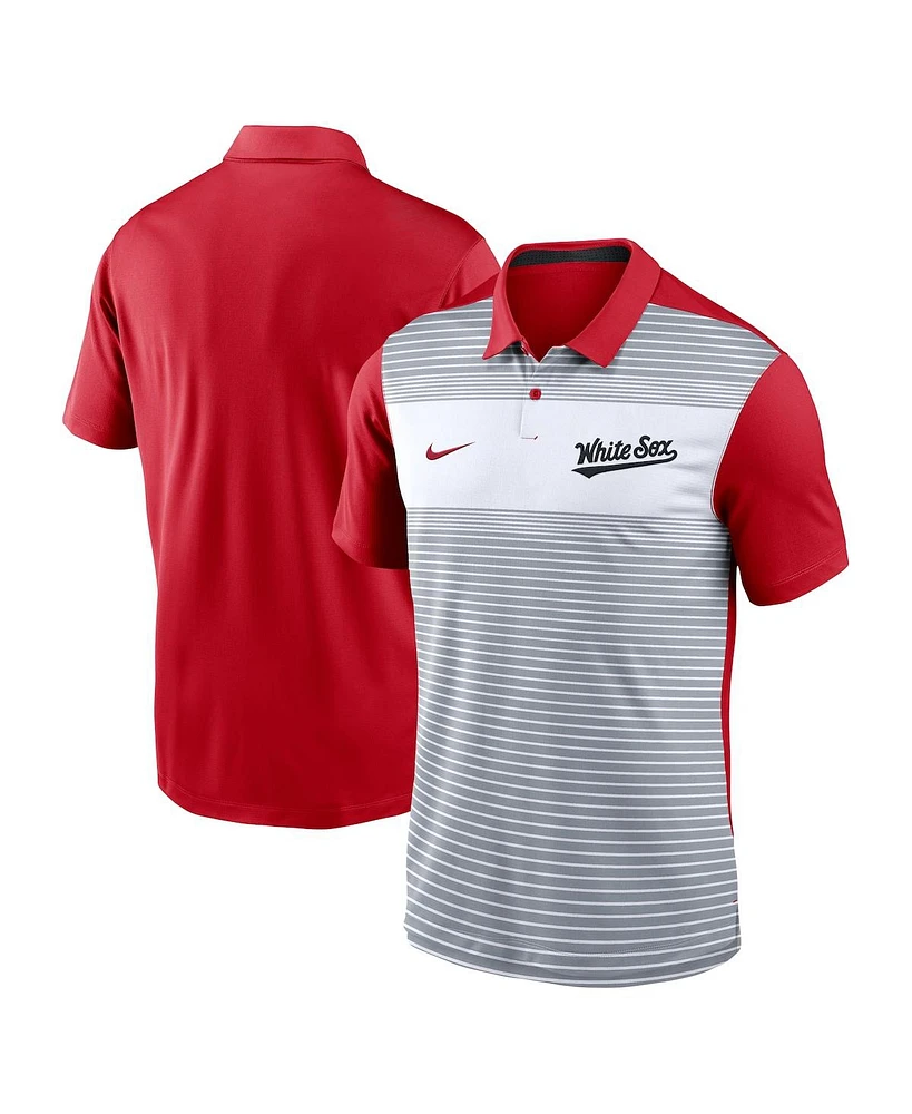 Nike Men's White/Red Chicago White Sox 2025 City Connect Fashion Legacy Icon Vapor Performance Polo Shirt