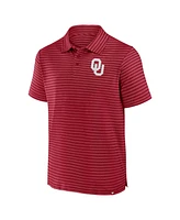 Fanatics Men's Crimson Oklahoma Sooners Victory Calls Stripe Polo Shirt