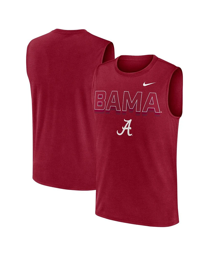 Nike Men's Crimson Alabama Tide Primetime Tricode Legend Performance Tank Top