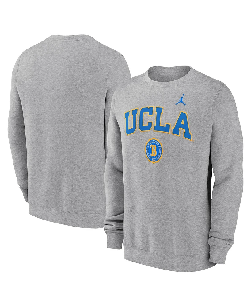 Jordan Men's Heather Gray Ucla Bruins Legacy Classic Pullover Sweatshirt