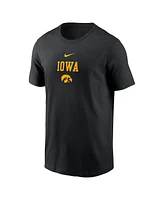 Nike Men's Black Iowa Hawkeyes 2-Hit Stacked T-Shirt