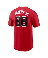 Nike Men's Luis Robert Jr. Red Chicago White Sox 2025 City Connect Fuse Name Number T-Shirt