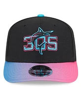 New Era Men's Black/Pink Miami Marlins 2025 City Connect 9SEVENTY Adjustable Hat