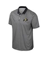 Colosseum Men's Black Colorado Buffaloes Striped Polo Shirt