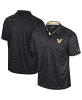 Colosseum Men's Black Vanderbilt Commodores Sublimated Golf Polo Shirt
