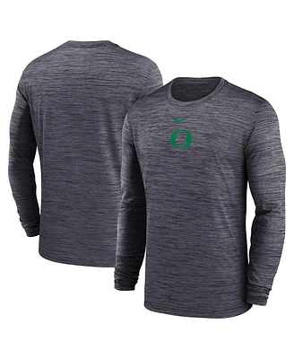 Nike Men's Black Oregon Ducks 2025 Sideline Velocity Performance Long Sleeve T-Shirt