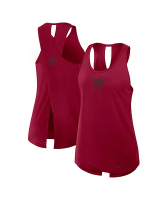 Nike Women's Burgundy Washington Commanders Glory Crisscross Performance Tank Top