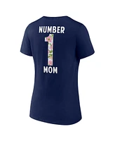 Logo Athletic Women's Navy Dallas Cowboys Floral Number 1 Mom V-Neck T-Shirt