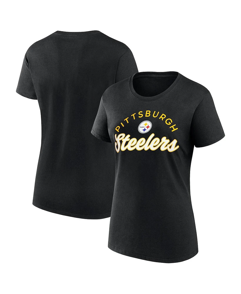 Fanatics Women's Black Pittsburgh Steelers Primary Component T-Shirt