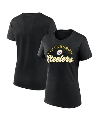 Fanatics Women's Black Pittsburgh Steelers Primary Component T-Shirt