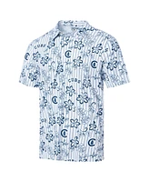 Reyn Spooner Men's White Chicago Cubs Cooperstown Collection Performance Polo Shirt