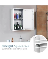 Bathroom Wall Cabinet with Single Mirror Door