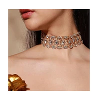 Sohi Gold-Plated Crystal Necklace