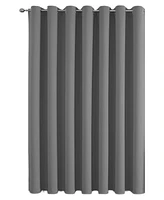 Kate Aurora 1 Piece 100% Hotel Level Blackout Extra Wide Window Curtain Panel - Gray